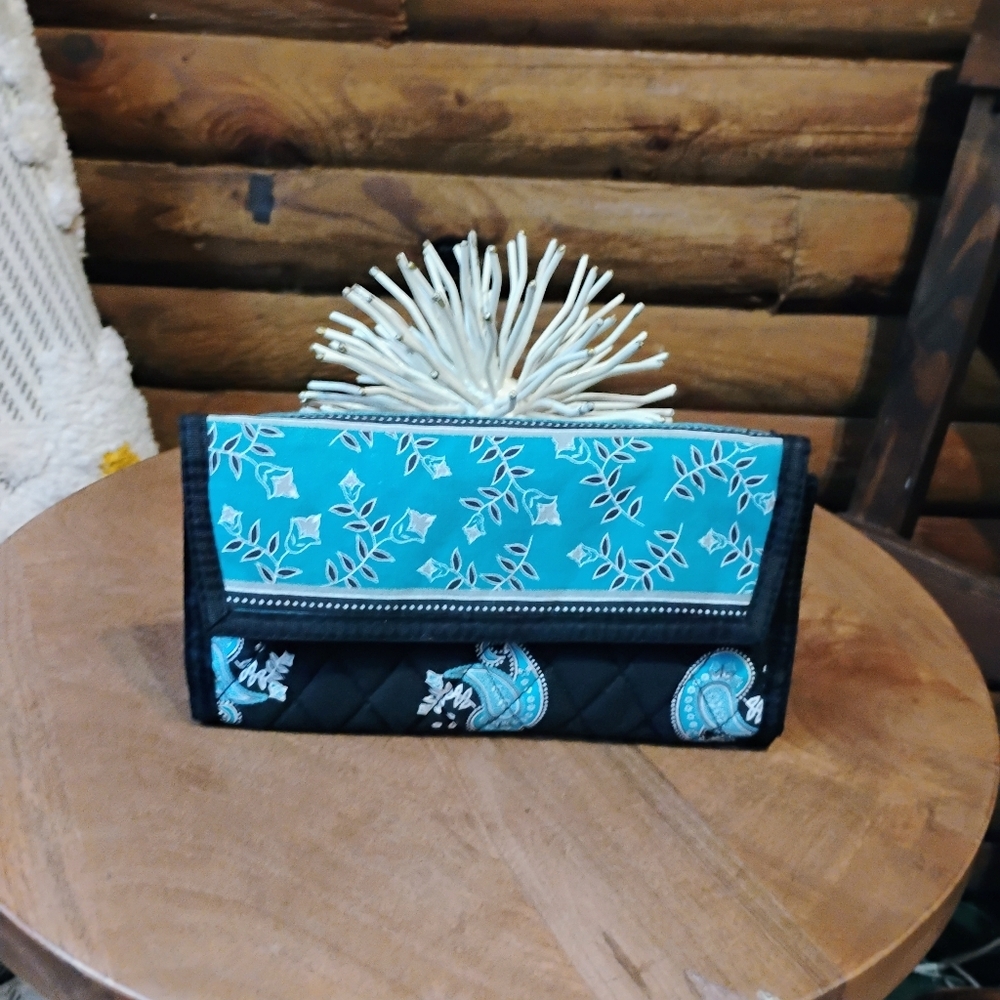 NWOT Tanya Lee Elegant Black and Blue Women's Wallet